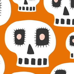 Day Of The Dead - Halloween Skulls Orange Large Scale