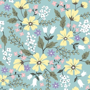 Romantic floral pattern