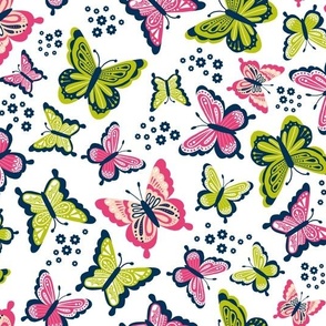 Happy Spring Butterflies - Watermelon LS