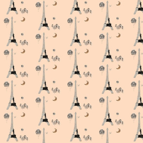 Eiffel Tower Creamsicle, 12 x 12" design