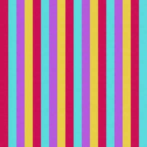 Colorful Striped Bars with Hot Pink Teal Blue Purple & Yellow (Small Scale)