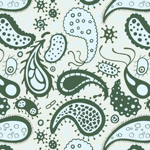 Virus paisley green and pale