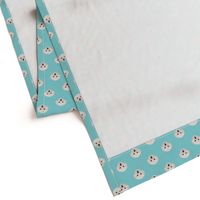 Small Maltese Dogs Pattern - Turquoise