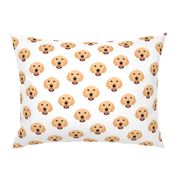 Golden Retriever Dog Pattern - White