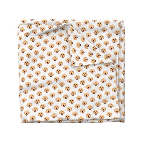 Small Golden Retriever Dog Pattern - White