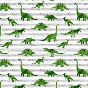 (small scale) Dinosaurs - Dinos watercolor - green  - C20BS
