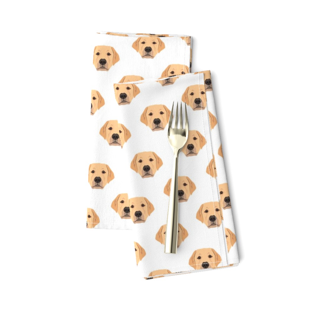 Small Golden Labrador Retriever Dog Pattern - White