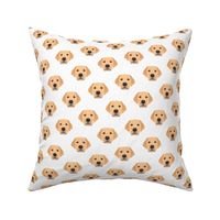 Small Golden Labrador Retriever Dog Pattern - White