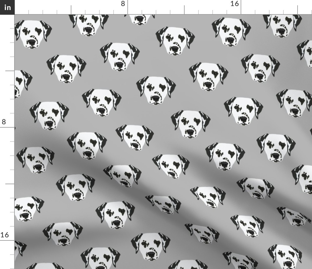 Dalmation Dog Pattern - Gray