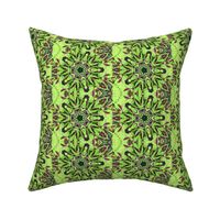 Lime Green and maroon mandala