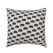 Black Dachshund Dog Pattern - Gray