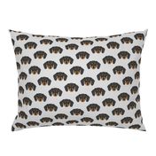 Black Dachshund Dog Pattern - Gray