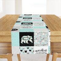 Grandma Bear//Mint - Wholecloth Cheater Quilt