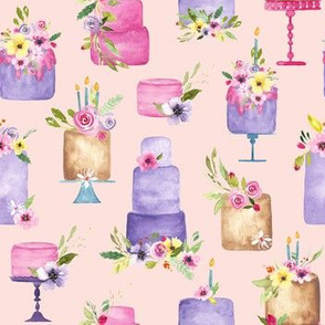 Fancy Birthday Cakes Pink |7in| Birthday Babe | Renee Davis