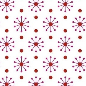 Snowflakes / scandinavian / geometric / red
