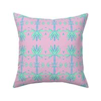 Harbor Island Palms, Pink Mint Green