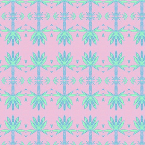 Harbor Island Palms, Pink Mint Green