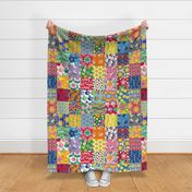 Cheater Quilt LARGESCALE (retro brights) 