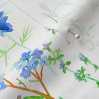 flower wildflower herbs fabric