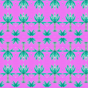 Tropical Foliage Neon Pink
