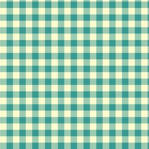 Teal and Cream Gingham