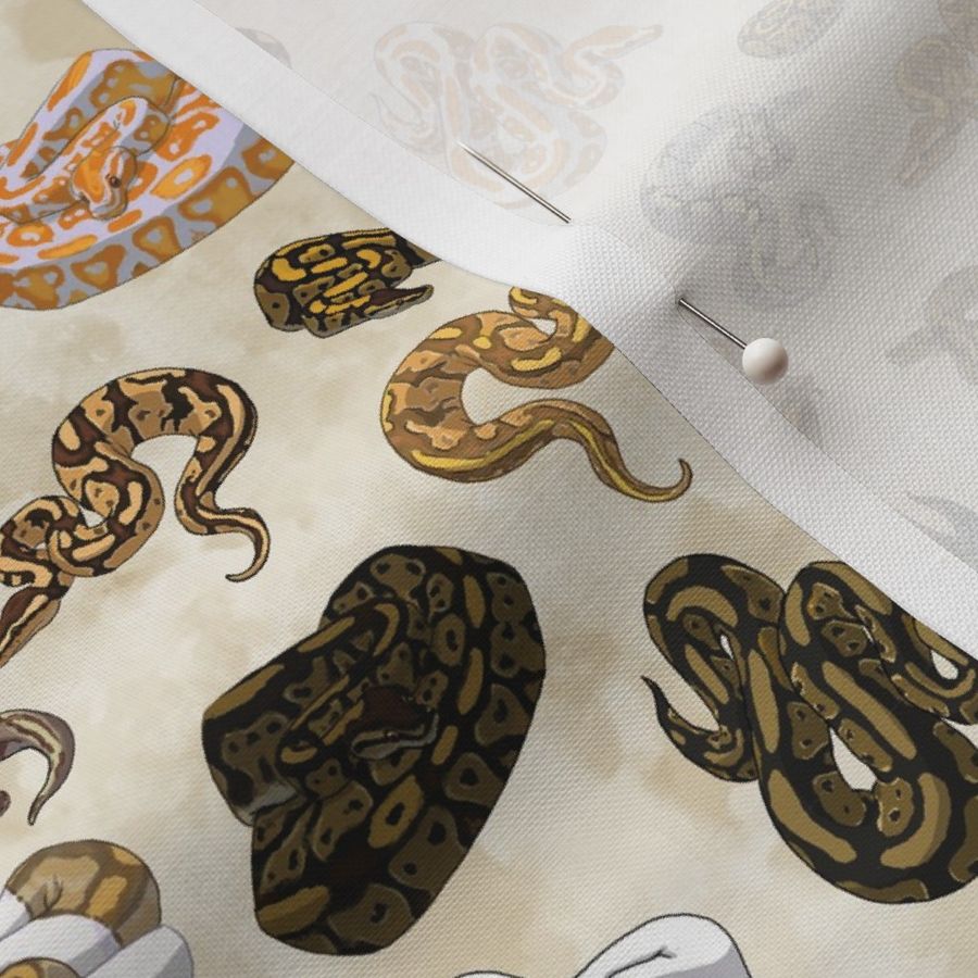 Ball Python Morph Snake Pattern Small Fabric | Spoonflower