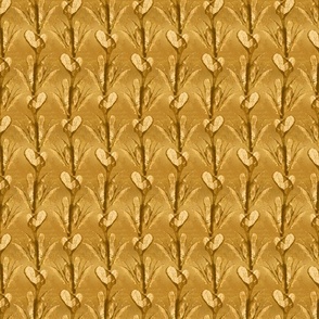 Aurum- Gold Leaf Foil Texture with Art Deco Calla Lilies - Small Scale