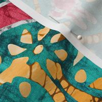 Vernal- Spring Batik Tie Dye- Regular Scale
