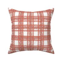 towel - redwood, white and mahogany little plaid little