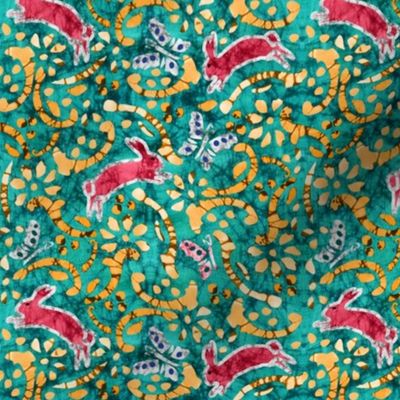 Vernal- Spring Batik Tie Dye- Small Scale