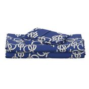 Nautical Knots Print on Blue Background