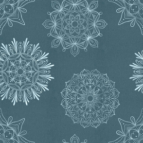 Zen Mandalas teal