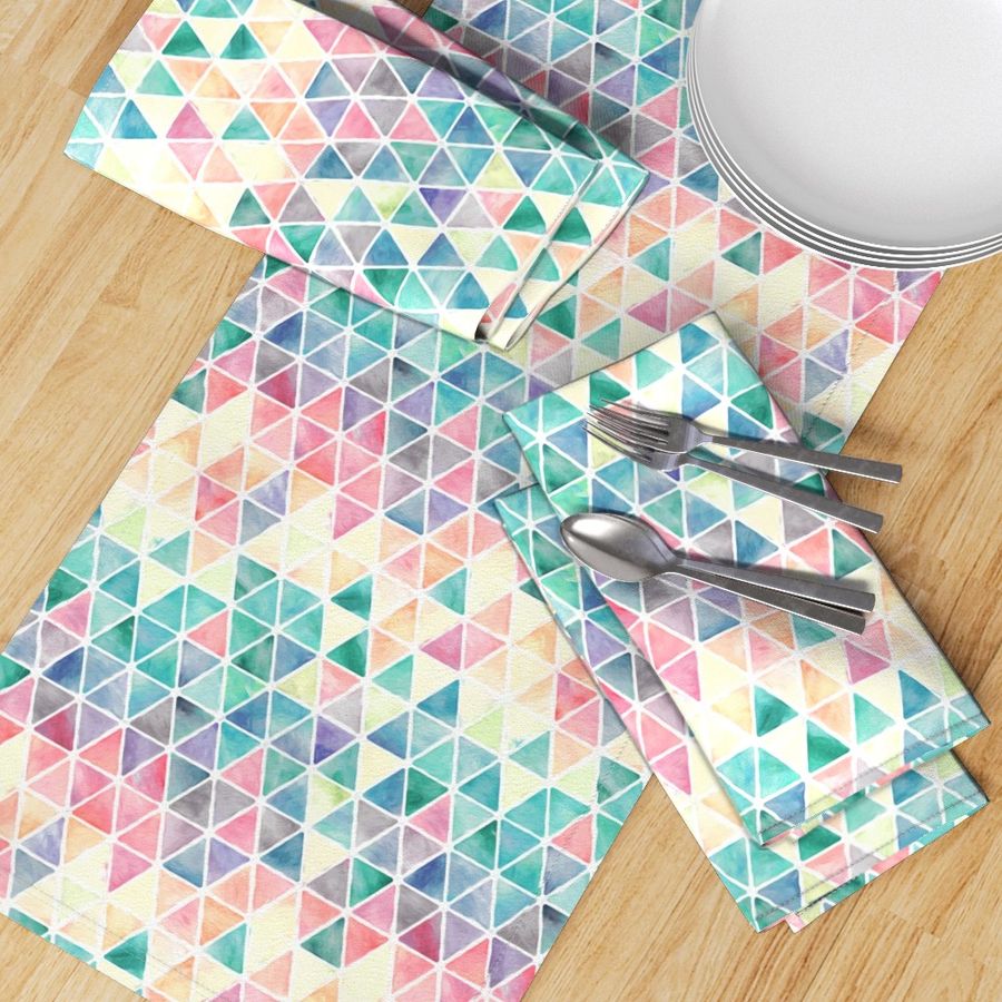 Pastel Painty Triangles - medium print