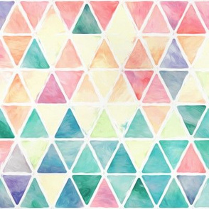 Pastel Painty Triangles - medium print