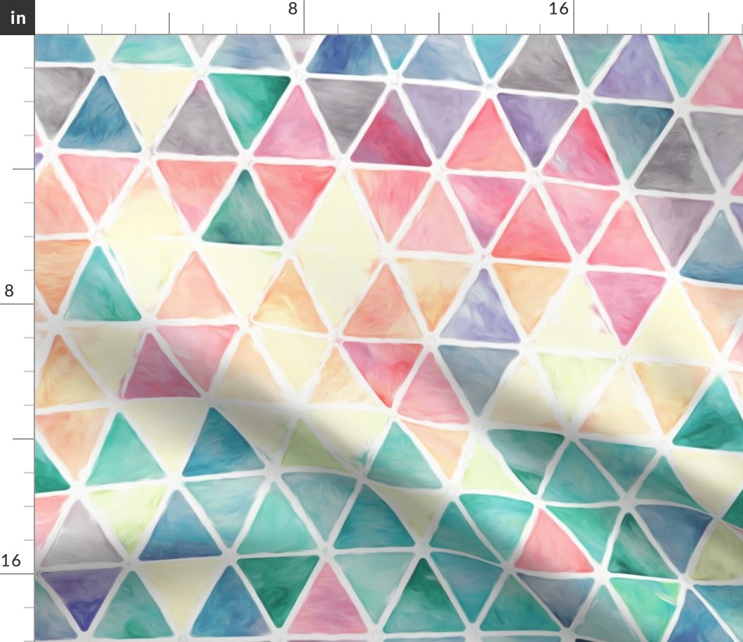 Pastel Painty Triangles - Large print
