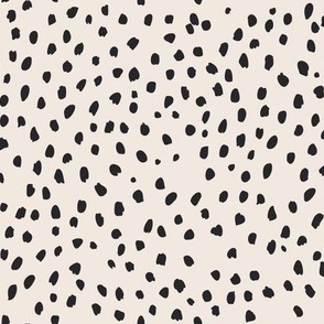 small Black Speckle Marks on creamy beige - animal print