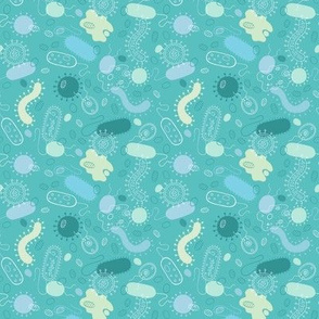Microorganisms - teal small scale