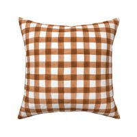 Fall Buffalo Check Plaid in Burnt Orange