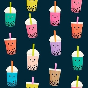 Download A cheerful cup of cute boba tea surrounded by pink sparkling  stars Wallpaper  Wallpaperscom