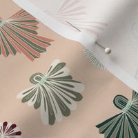 Folded Paper Christmas Angles Blush