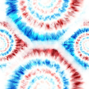 Red, White and Blue Spiral Tie-dye