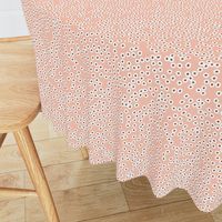 Boho minimal spots and dots trendy abstract animal print nursery neutral girls coral peach black and white