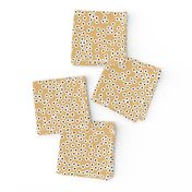 Boho minimal spots and dots trendy abstract animal print nursery neutral girls mustard yellow black and white