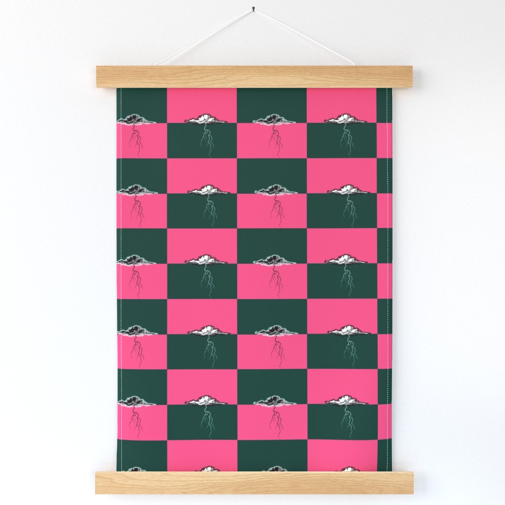 lightning Pink Checkerboard
