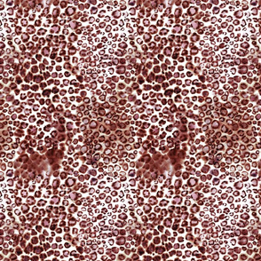 Animal leo print brown small - rosé, watercolor  leopard