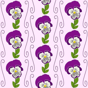 Pretty Purple Pansy - lavender, large 