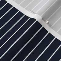 Pencil Stripes in Navy Blue and White