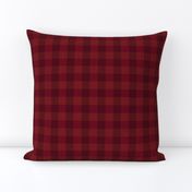 Checkered Plaid in Dark Red (Small Scale)