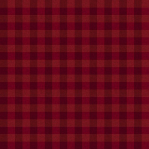 Checkered Plaid in Dark Red (Small Scale)