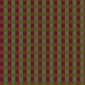 Classic Christmas Red & Green Checkered Squares (Small Scale)